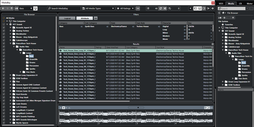 Cubase Mediabay