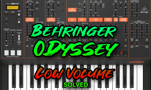 behringer odyssey low volume solved