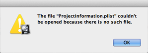 Logic Pro file could not be opened