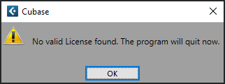 Cubase on a school network no valid license found