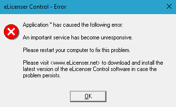 eLicenser Control - Cubase error message