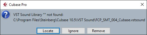 Cubase Plugin Not Showing VST Sound Error