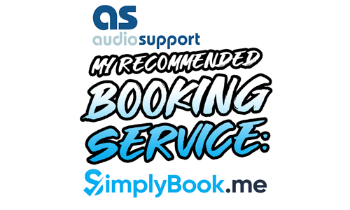 Audio Support My recommended booking service: simplybook.me